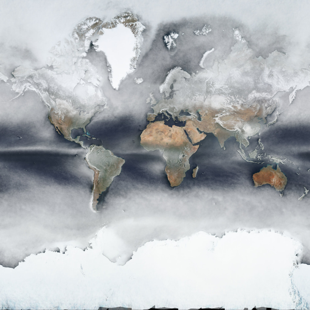 Una imagen promediada de la superficie terrestre durante un año