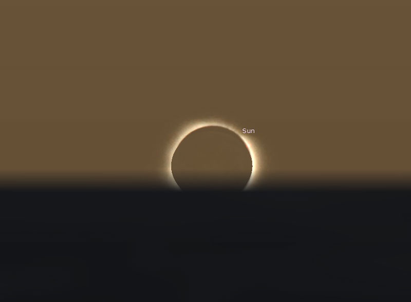 Eclipse visto desde el polo norte