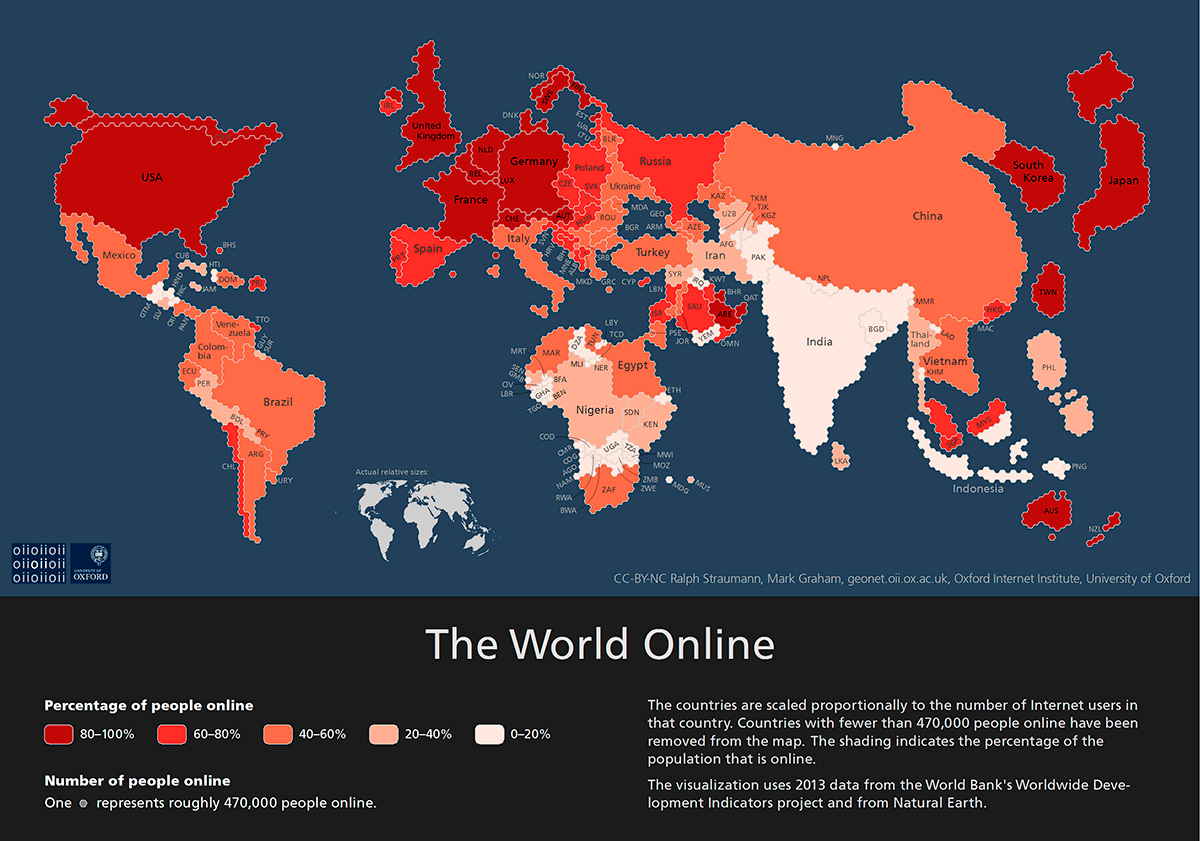 Internet Population Cartogram