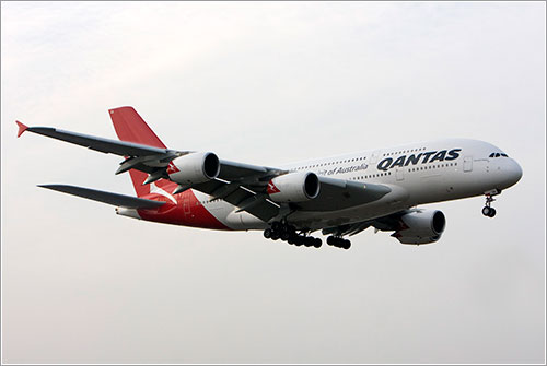 El avión del incidente llegando a Londres en junio de 2009