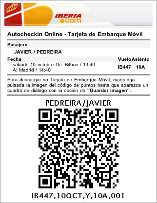 Check-in sin papeles Iberia