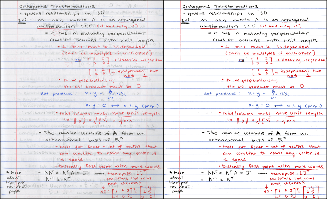 Compressing and enhancing hand-written notes