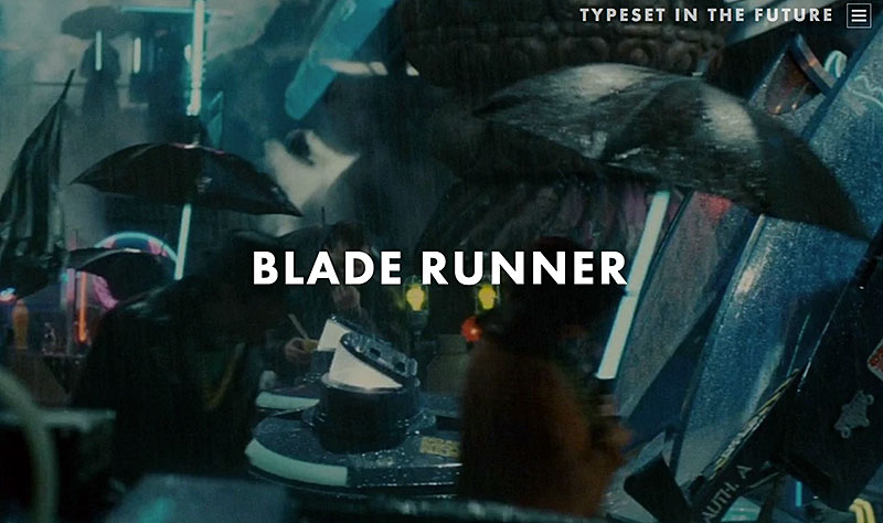 Typeset in the Future: Blade Runner