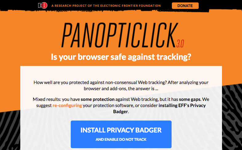 Panopticlick 3.0 / Privacidad