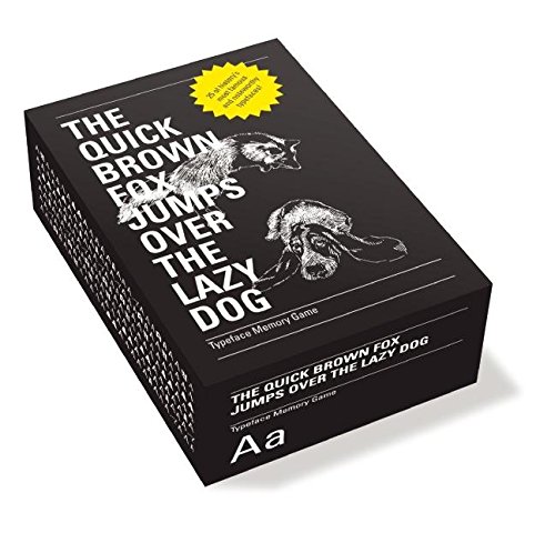 The Quick Brown Fox Jumps Over The Lazy Dog: Typeface Memory Game The Quick Brown Fox Jumps Over The Lazy Dog: Typeface Memory Game
