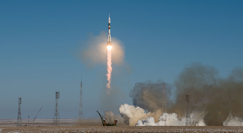 Despegue de la Soyuz MS-07