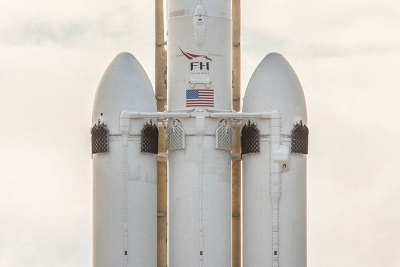 Detalle del primer Falcon Heavy