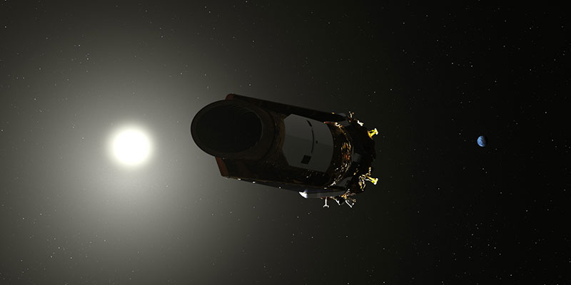 Impresión artística de Kepler en el espacio