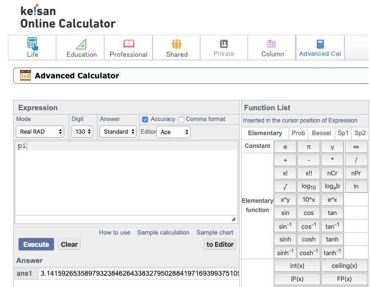 Keisan Online Calculator