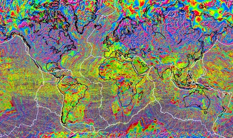 Un mapa de las anomalías magnéticas de nuestro planeta