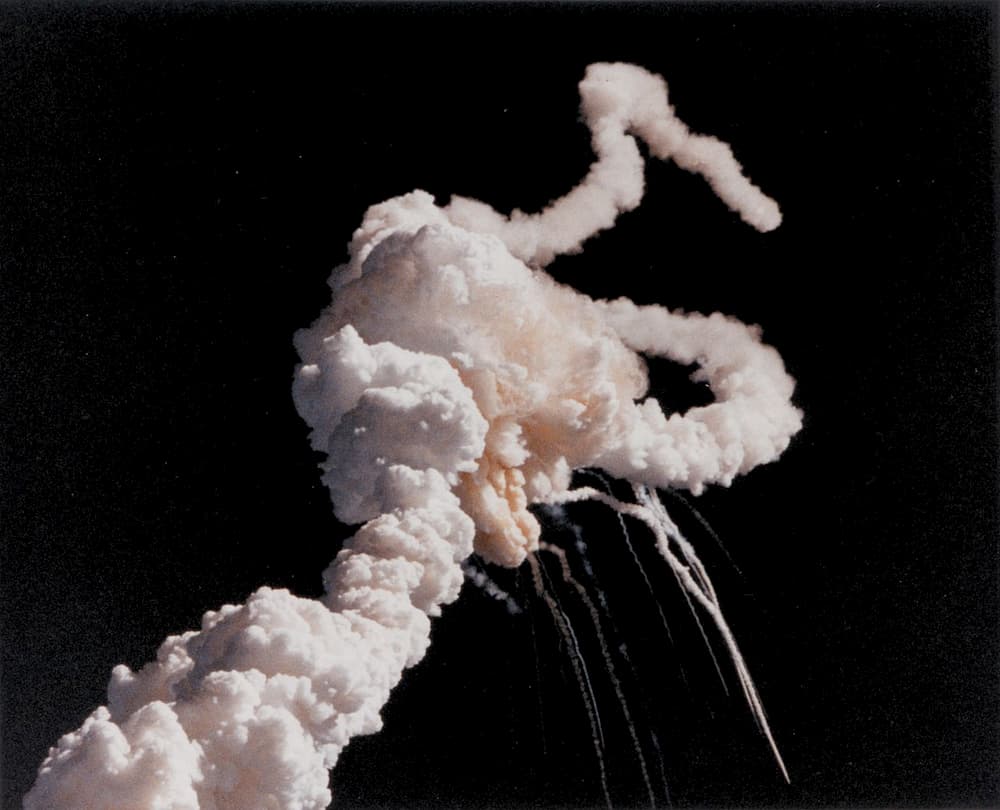 El Challenger desintegrándose – NASA