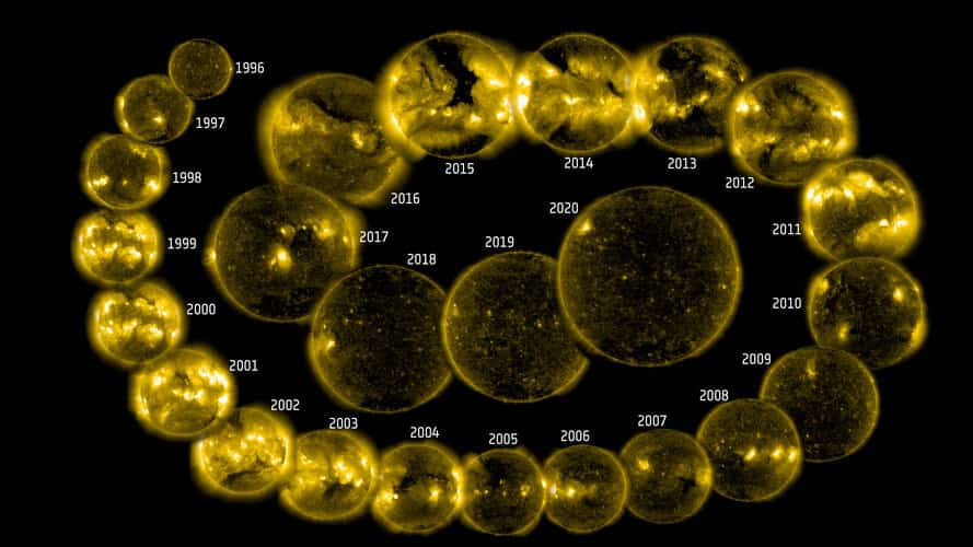 El Sol visto por el SOHO a lo largo de 25 años – ESA/NASA