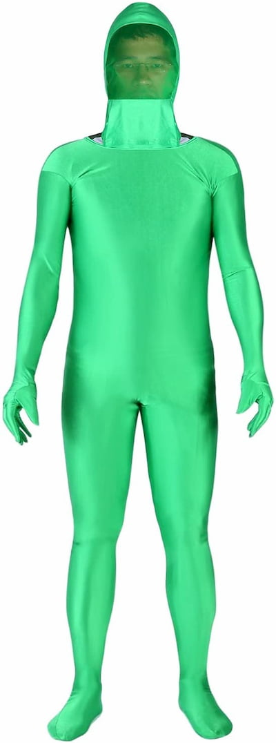 Disfraz verde croma