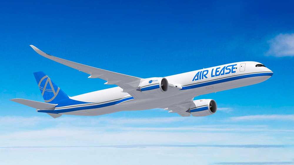 Impresión artística de un Airbus A350F de Air Lease Corporation en vuelo – Airbus