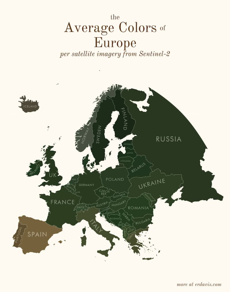 Los colores de Europa según el Sentinel-2 – Erin Davis