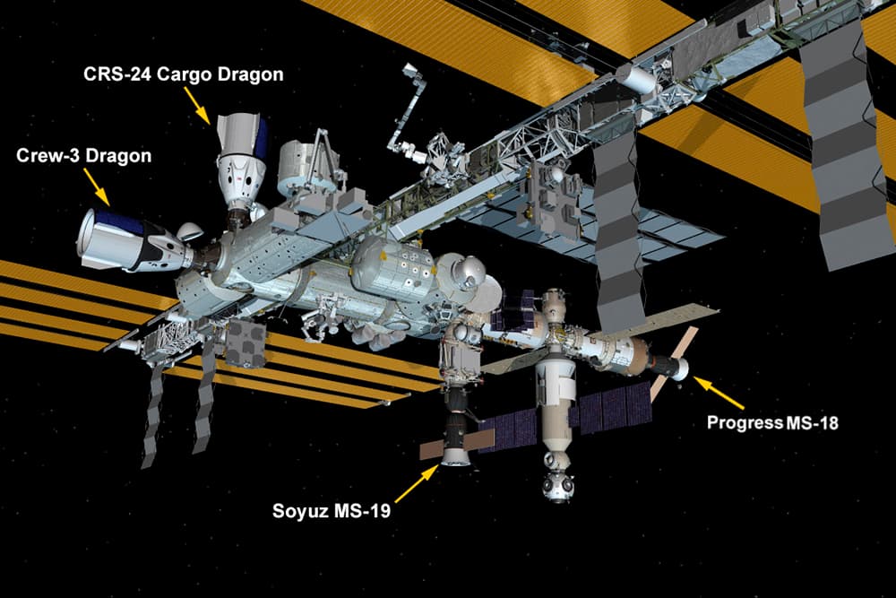 Configuración de la EEI tras la llegada de la Dragon 24 – NASA