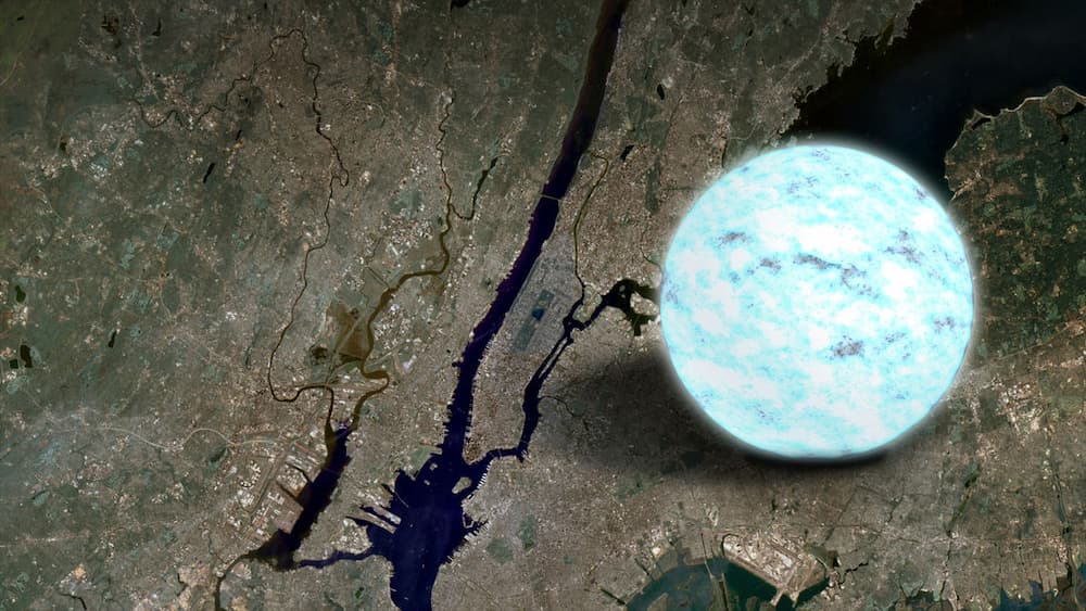 Una estrella de neutrones sobre Manhattan – Centro de vuelo espacial Goddard / NASA