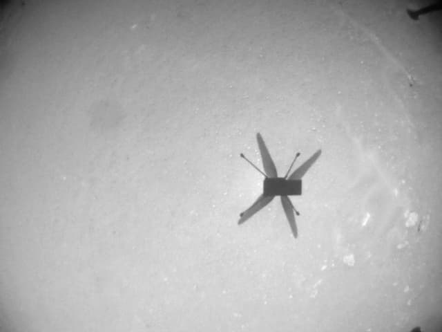 Una de las fotos de navegación tomadas por Ingenuity durante su séptimo vuelo – NASA/JPL-Caltech