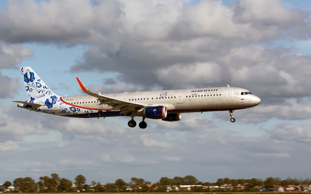 Un Airbus A321 de Aeroflot aterrizando en Ámsterdam – Wicho