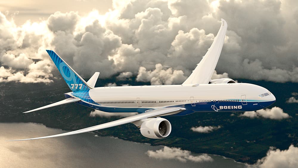 Un Boeing 777-9 en vuelo – Boeing