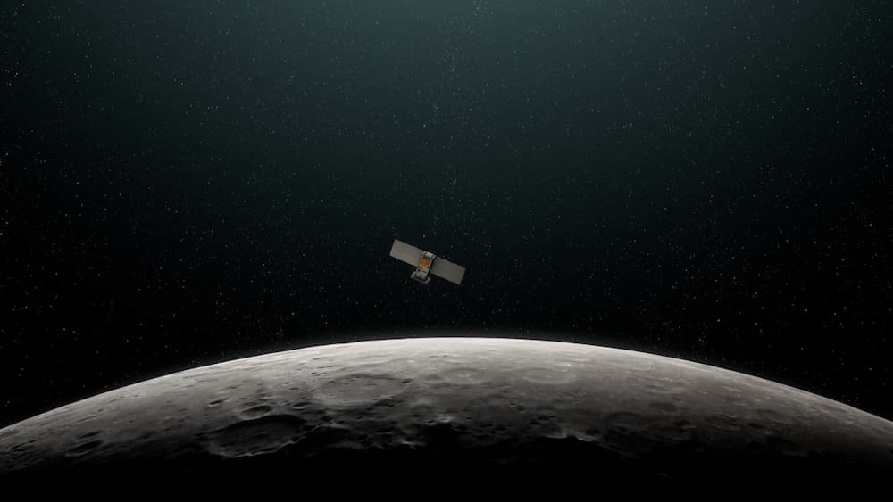 Impresión artística de CAPSTONE camino a la Luna – NASA