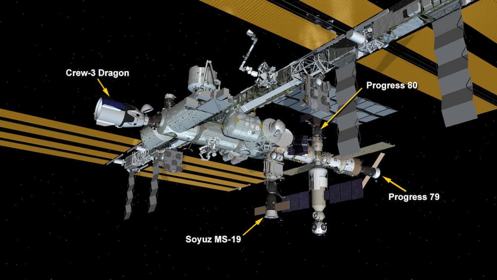 Configuración de la EEI tras la llegada de la Progress MS-19 – NASA