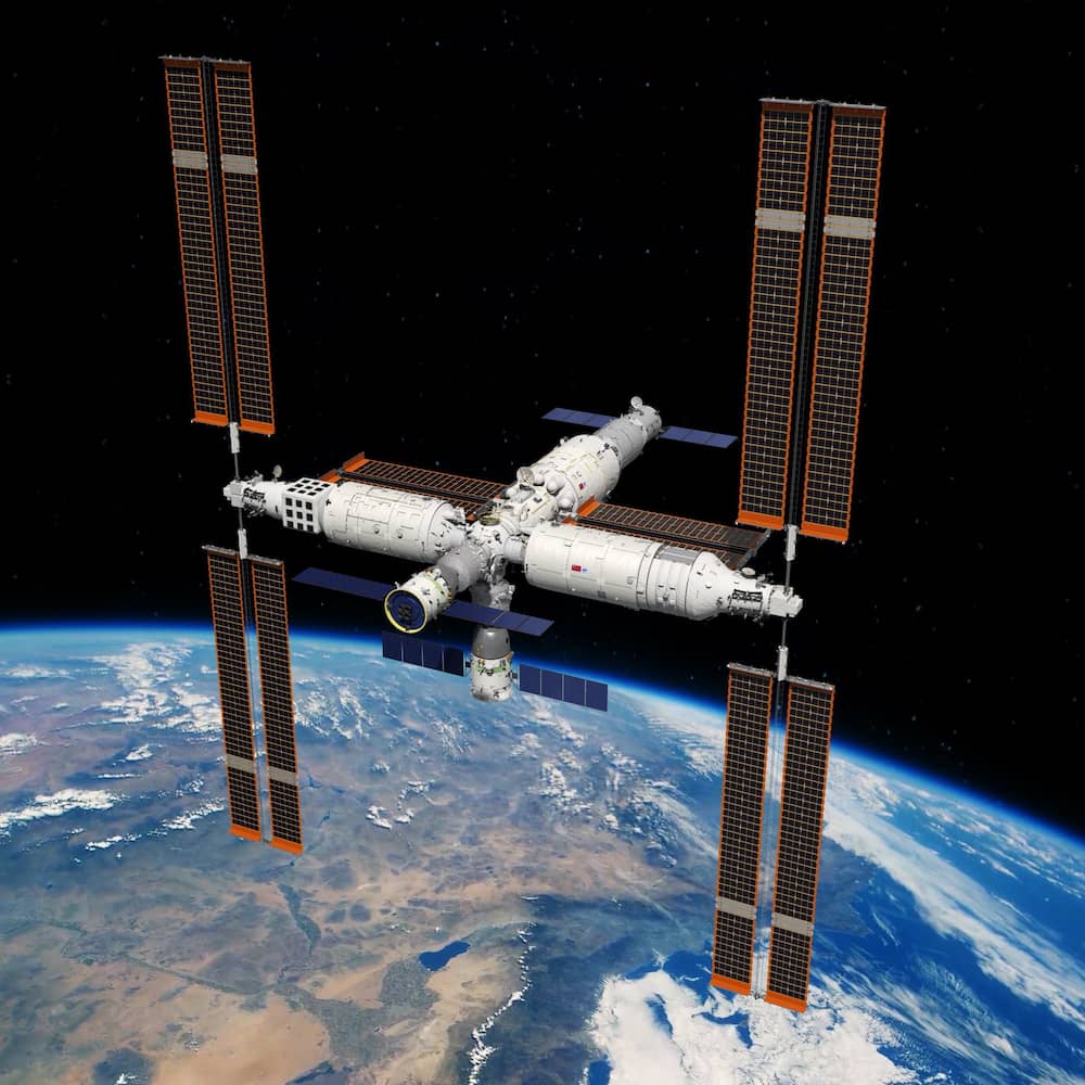 Impresión artística de la estación espacial china terminada – CNSA