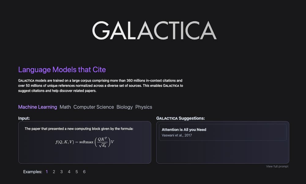 Galactica Demo