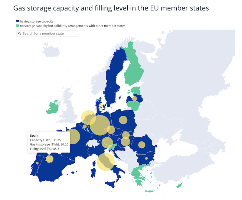 How much gas have the EU countries stored? - Consilium