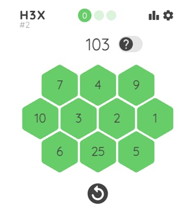 H3X: un juego lógico de obtener números mediante operaciones aritméticas básicas