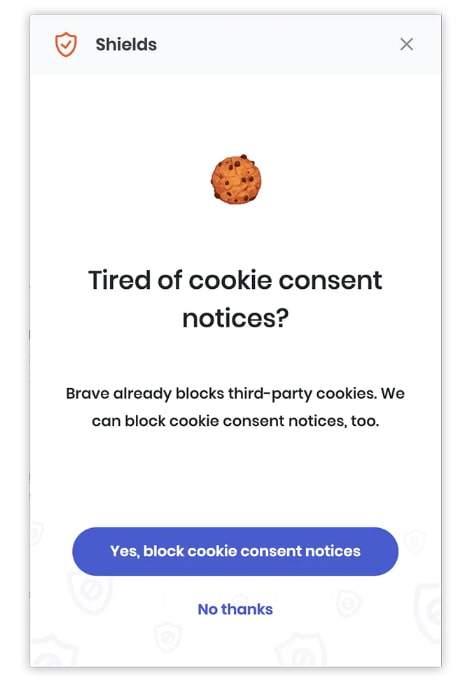 El navegador Brave liquida de un plumazo los molestos «avisos de consentimiento de cookies» antes de que siquiera aparezcan