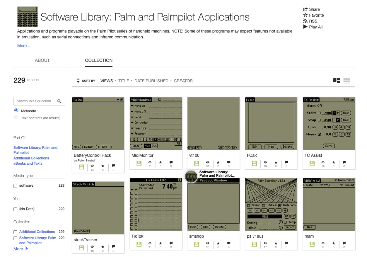 Software Library: Palm and Palmpilot : Free Texts : Free Download, Borrow and Streaming : Internet Archive