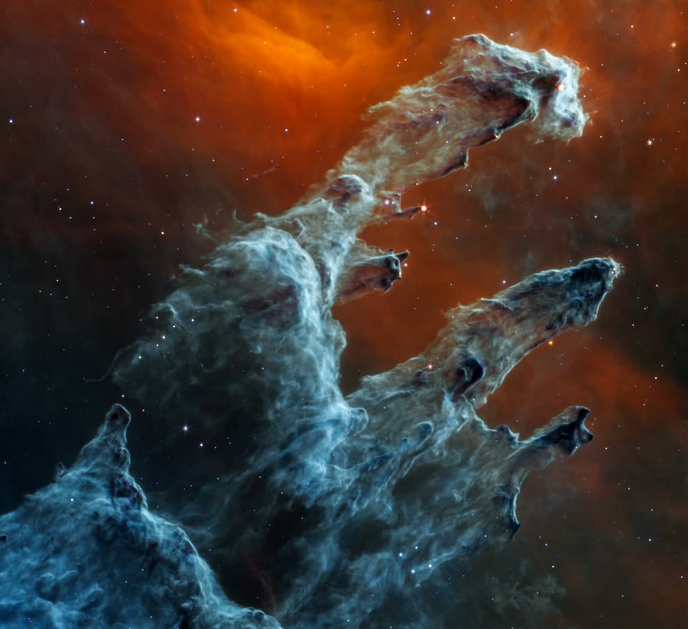 El Telescopio espacial James Webb presenta otra versión más de los Pilares de la creacion