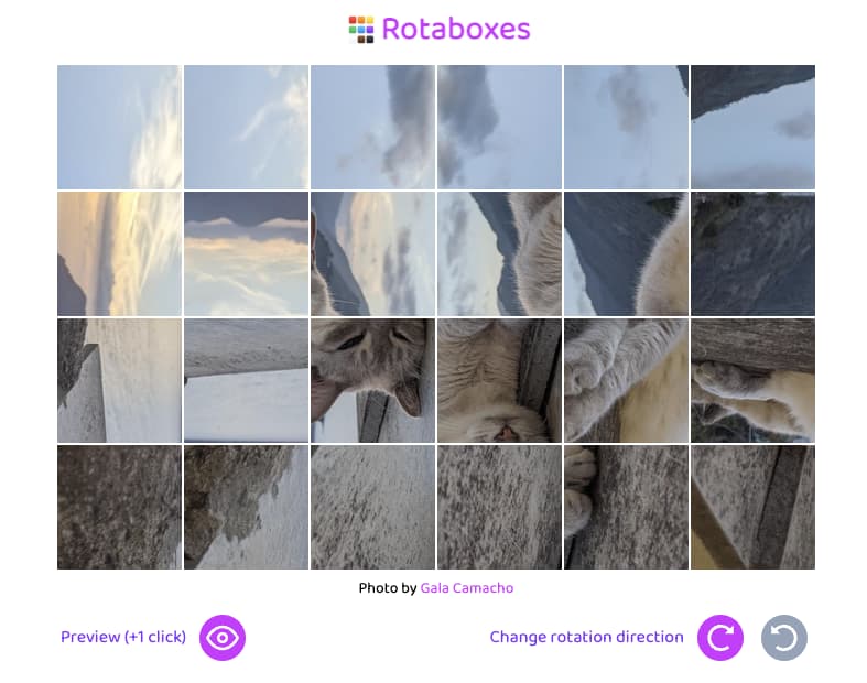 Rotaboxes - the daily image puzzle game