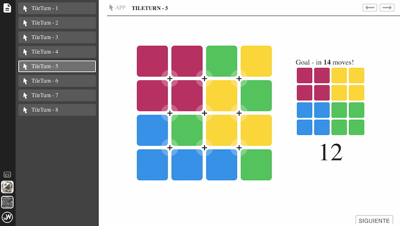 TileTurn: un juego lógico de lógica, giros y colores para pasar un buen rato resolviendo pequeños retos