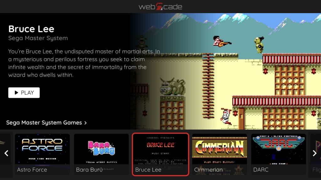 WebЯcade: una «consola web» de juegos diferente, diseñada para juegos clásicos en el navegador web sin más complicaciones