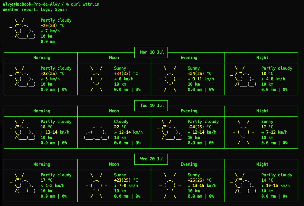 A calendar and weather forecast in the terminal - jamieonkeys