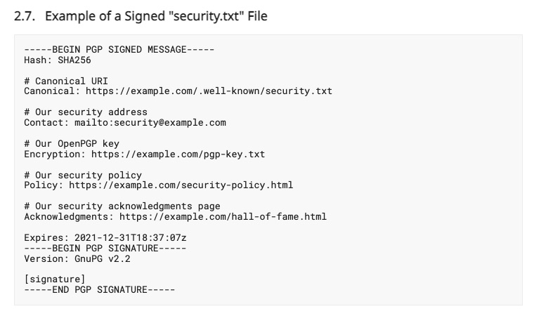 Security.txt RFC 9116