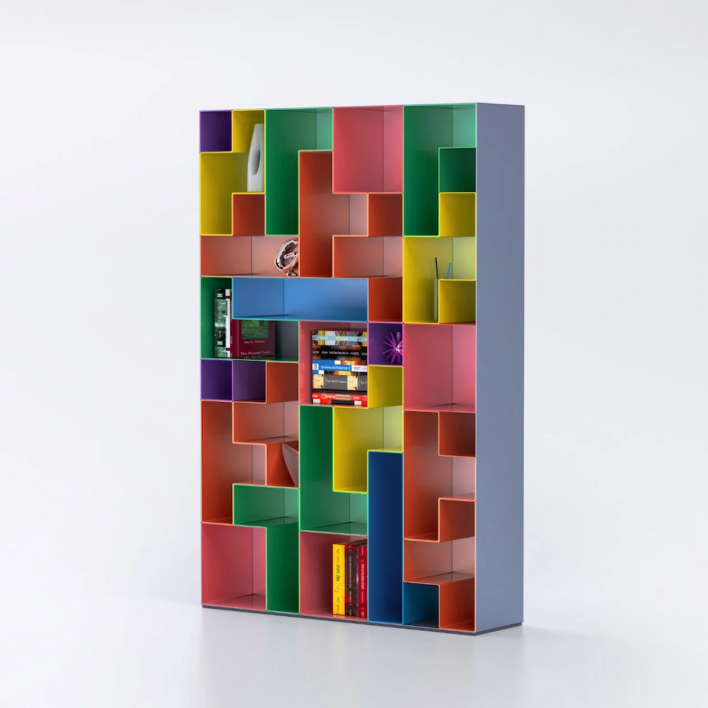 Tetris-inspired bookshelf comes with individual modules that you can creatively assemble! - Yanko Design