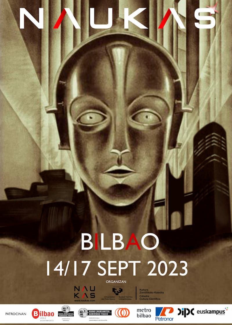 Cartel del evento, protagonizado por la mujer robot de Metrópolis