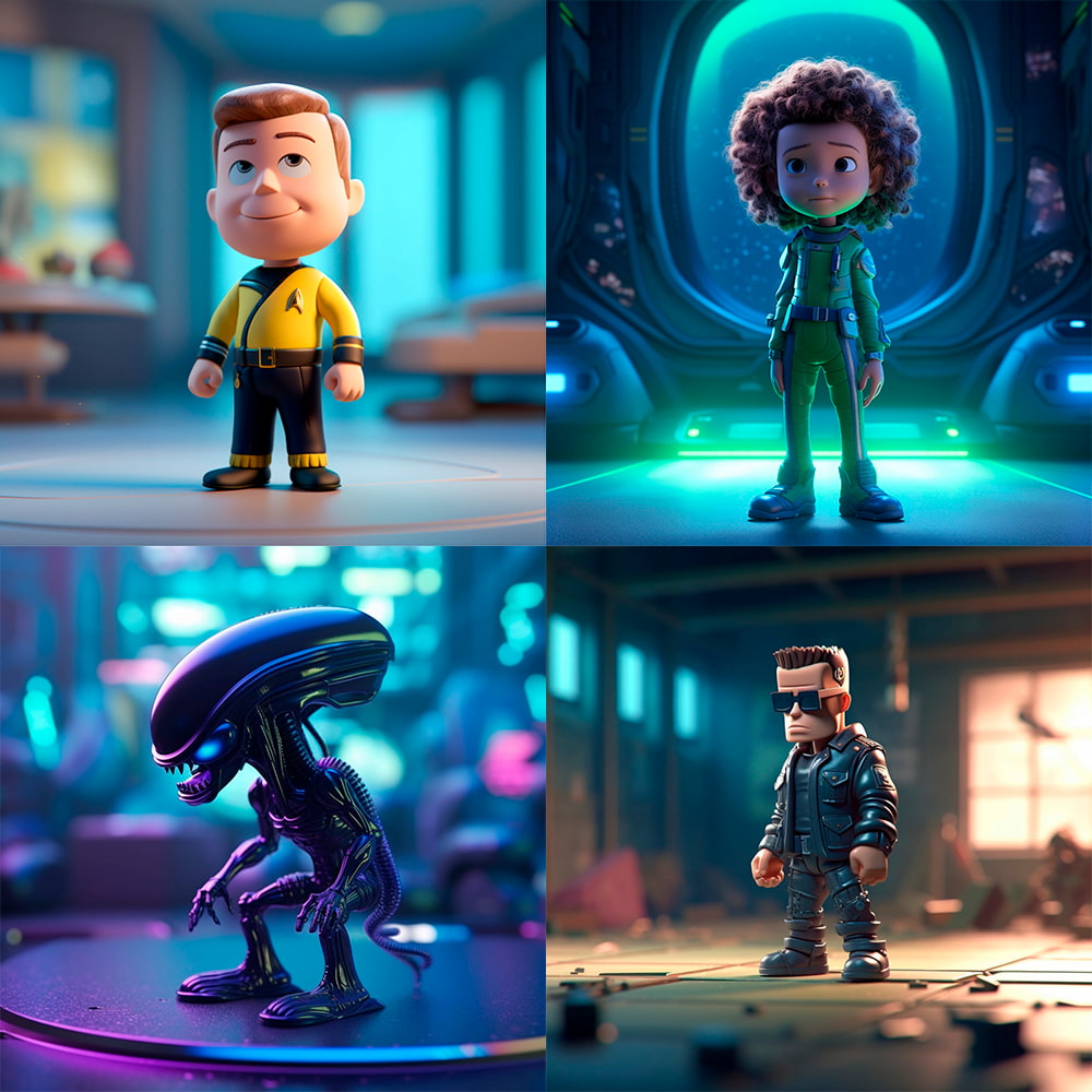 Personajes de la ciencia-ficción reimaginados como si fueran de Pixar gracias a Midjourney / Fernando Barbella