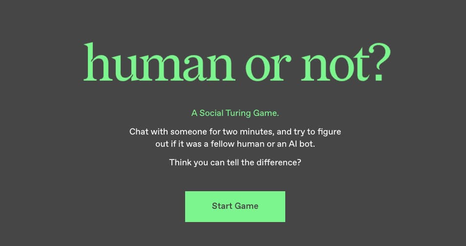 ¿Ser humano o no? El Test de Turing a modo de juego que empareja gente desconocida (y a veces bots)