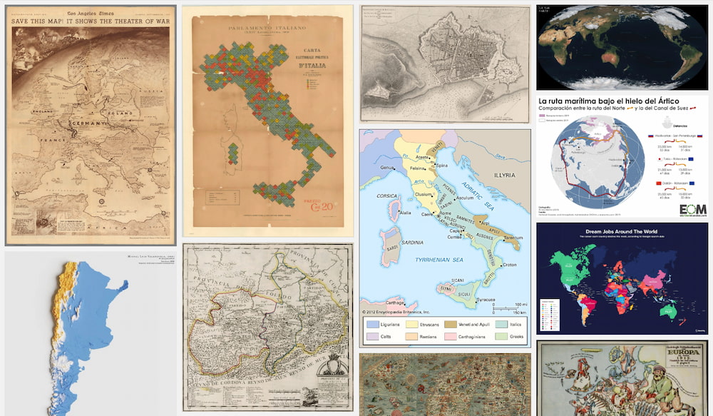 Mapas Milhaud - Una colección de mapas.