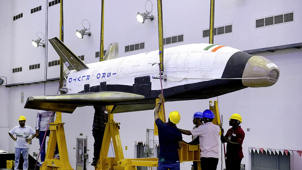 Primer aterrizaje del demostrador tecnológico del futuro transbordador espacial de la India