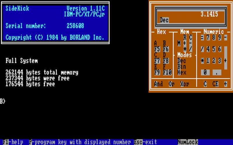 SideKick para MS-DOS, un utilidad legendaria donde las haya
