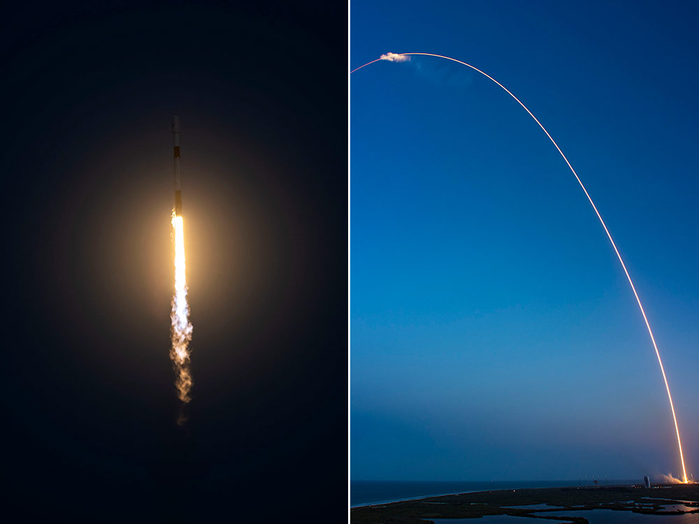 SpaceX establece un nuevo récord al lanzar dos cohetes en poco más de cuatro horas