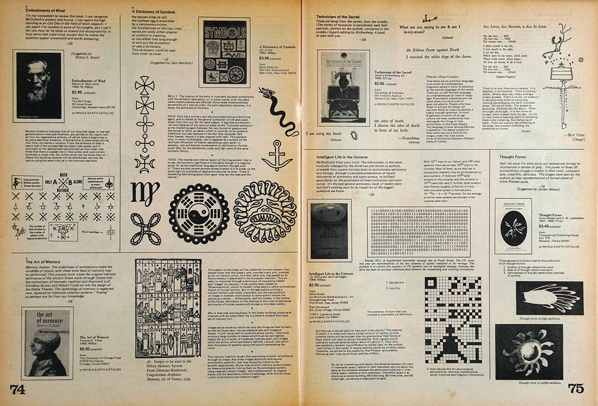 Un archivo escaneado a alta calidad de los ejemplares del Whole Earth Catalog y sucesores, legendaria publicación de la contracultura (1968-1998)