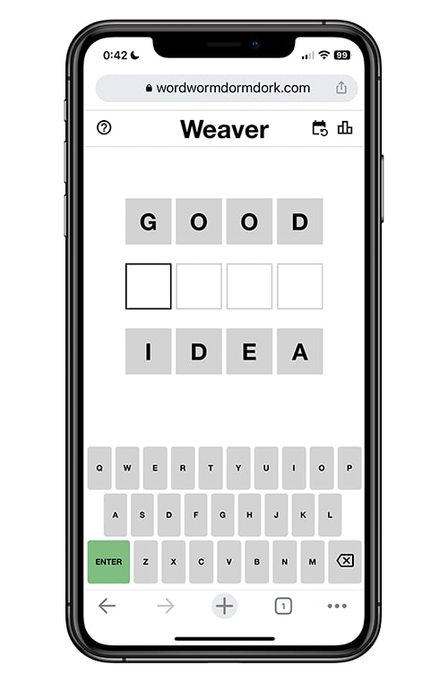 Weaver: el juego de convertir unas palabras a otras cambiando sólo una letra, ahora al estilo Wordle