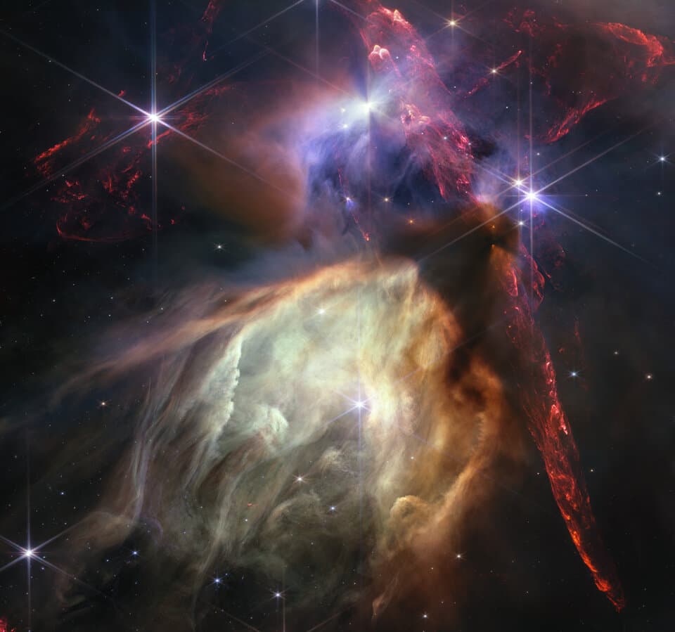 El telescopio espacial James Webb celebra su primer año en funcionamiento con una impresionante imagen del criadero de estrellas de Rho Ophiuchi