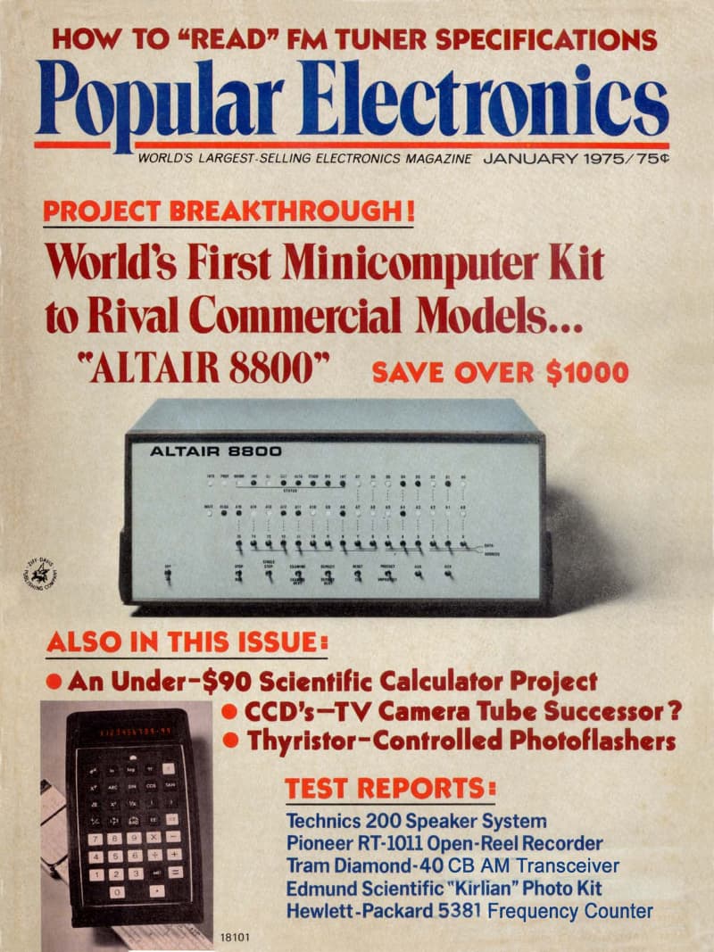 Portada de la revista con el Altair 8800